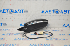 Side mirror left VW Golf 15- 6 pins, with turn signal, heated, black L041, worn, scratch