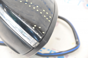 Side mirror left VW Golf 15- 6 pins, with turn signal, heated, black L041, worn, scratch