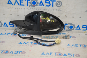 Side mirror right VW Golf 15- 6 pins, with turn signal, heated, black L041