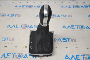 Gear knob with shifter cover VW Golf 15 - black leather, for cleaning