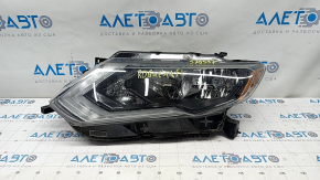 Headlight front left Nissan Rogue 17 - bare halogen, sand, broken mount