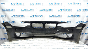 Bare front bumper BMW 3 F30 12-15 for parking sensors, with reflectors, without washers, graphite, made, scratches