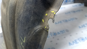 Front left fender liner Toyota Prius V 12-14 pre-restoration, tears