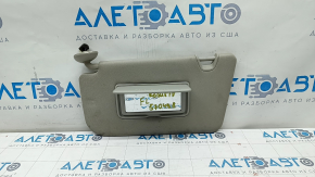 Left visor Nissan Rogue 14-20 with backlight, gray, without hook, for dry cleaning