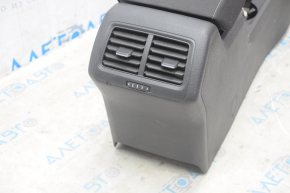 Central console armrest and cup holders VW Golf 15 - black, scratches need cleaning