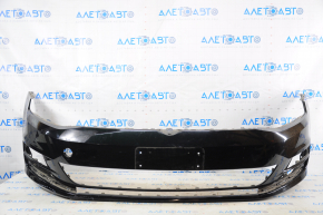 Bare front bumper VW Golf 15-17 without parking sensor, black, minor scratches