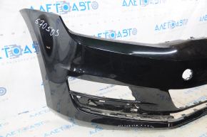 Bare front bumper VW Golf 15-17 without parking sensor, black, minor scratches