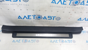Door sill trim inner front left Lexus IS 06-13 black with metal insert, with backlight, scratches