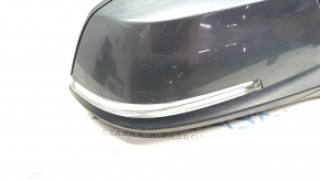 Right side mirror BMW 3 F30 4d 13-18 usa 5 pins, matt mount, turn signal, graphite, scratches