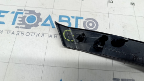 Door trim panel (cards) front left Nissan Rogue 14-20 gloss, graphite, broken fastening