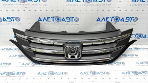 Radiator grill assembly Honda CRV 12-14 prerest, with emblem, sand, bumps