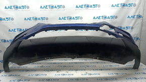 Bare front bumper Nissan Rogue 17 - blue, scratches, broken mount