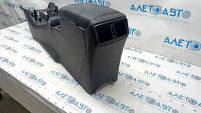 Console center armrest and cup holders Nissan Rogue 17- black, heated, scratches