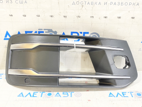 Front bumper grill right Audi Q7 16-19 chrome for parking sensors without radar