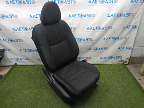 Passenger seat Nissan Rogue 14-20 without airbag, mechanical, cloth black, type 2, driftwood, for dry cleaning