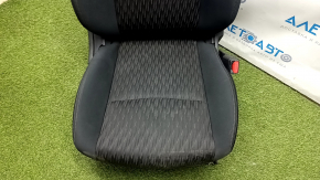 Passenger seat Nissan Rogue 14-20 without airbag, mechanical, cloth black, type 2, driftwood, for dry cleaning