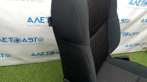 Passenger seat Nissan Rogue 14-20 without airbag, mechanical, cloth black, type 2, driftwood, for dry cleaning
