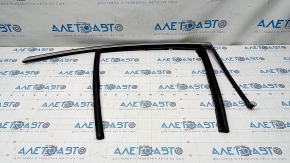 Upper rear right door molding BMW 3 G20 19-22 matt chrome with glass seal