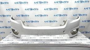 Bare front bumper upper part Jeep Cherokee KL 19-21 without parking sensors, without plug towing hook, white, pressed, scratches
