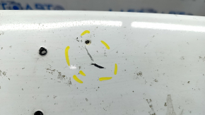 Bare front bumper upper part Jeep Cherokee KL 19-21 without parking sensors, without plug towing hook, white, pressed, scratches