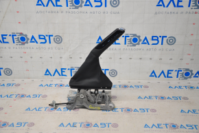 Parking brake lever VW Golf 15 - black leather, cracked leather under the button