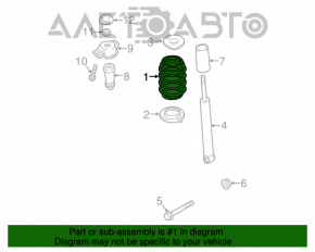 Spring rear left VW Golf 15-21