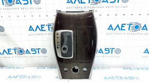 Overlay on the center console wood cup holder Infiniti JX35 QX60 13- gray wood, worn