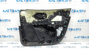 Door trim card front left Jeep Cherokee KL 19 - black with black insert leather, armrest leather, bumpers on the overlay