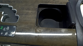 Shifter cover with cup holder Lexus IS250 IS350 10-13 wood grain, worn, crack, scratches