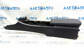 Central console armrest Lexus IS250 IS300 IS350 11-13 leather, black, broken fasteners, scratches