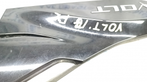 Left wing molding Chevrolet Volt 16 - black gloss + chrome, broken mount, scratches