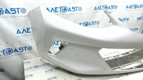 Front bumper bare Chevrolet Volt 16 - white, cracks in fasteners, broken fastener, scratches