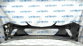 Front bumper bare Chevrolet Volt 16 - white, cracks in fasteners, broken fastener, scratches