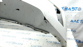 Front bumper bare Chevrolet Volt 16 - white, cracks in fasteners, broken fastener, scratches