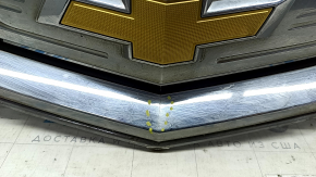 Radiator grill grill Chevrolet Volt 16 - chrome, with emblem, sand, cracks, break