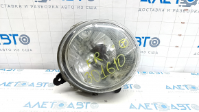 Headlight front right bare Jeep Patriot 11-17 water damage, reflector peeled off, cover missing