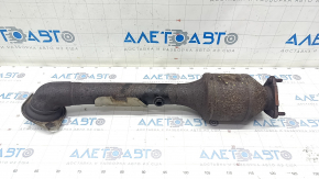The intake pipe with a catalytic converter Honda CRV 12-14 2.4 is rusty, the stud is sawed off, the catalytic converter is dented