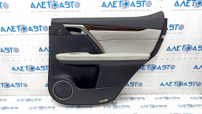 Door trim card rear right Lexus RX350 RX450h 16-17 leather, black with gray insert, molding under the tree, butts, for dry cleaning