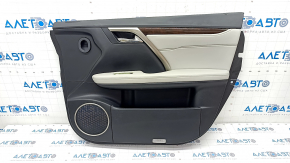 Door trim card front right Lexus RX350 RX450h 16-17 leather, black with gray insert, molding under the tree, for dry cleaning