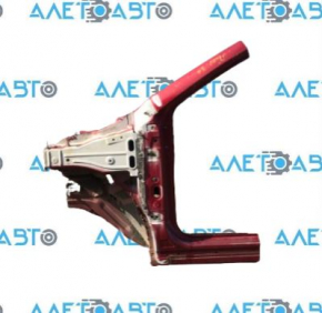 Front left quarter Nissan Rogue 14-20 sawed off side member, red on body, bumps