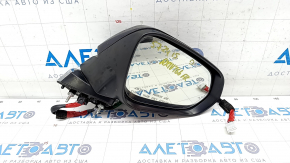Side mirror right Lexus RX350 RX450h 16-20 15 pins, turn signal, auto-dimming, heated, BSM, blue 8X5, bumper on mirror