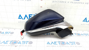 Side mirror right Lexus RX350 RX450h 16-20 15 pins, turn signal, auto-dimming, heated, BSM, blue 8X5, bumper on mirror