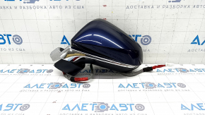 Left side mirror Lexus RX350 RX450h 16-20 15 pins, turn signal, auto-dimming, heated, BSM, blue 8X5, chrome bumper