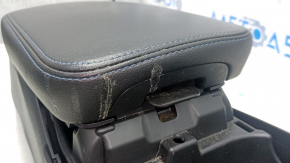Central console with armrest Chevrolet Volt 16 - black, blue stitching, broken, broken fasteners, scratches, needs cleaning