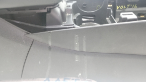 Central console with armrest Chevrolet Volt 16 - black, blue stitching, broken, broken fasteners, scratches, needs cleaning