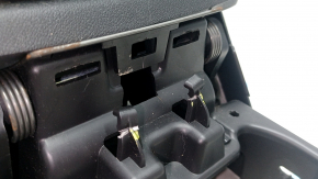 Central console with armrest Chevrolet Volt 16 - black, blue stitching, broken, broken fasteners, scratches, needs cleaning