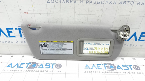 Right visor Lexus RX350 RX450h 16-19 gray, without hook, cracked mount, dry cleaning required