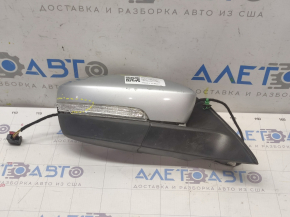 Side mirror right VW Passat b7 12-15 USA type as b7 5 pins, turn signal, silver, mirror element missing, turn signal broken