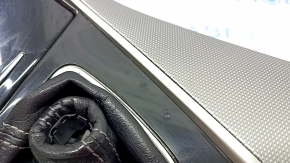 Center console trim with cup holders Infiniti Q50 14-15 paint defect, chrome defect