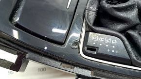 Center console trim with cup holders Infiniti Q50 14-15 paint defect, chrome defect